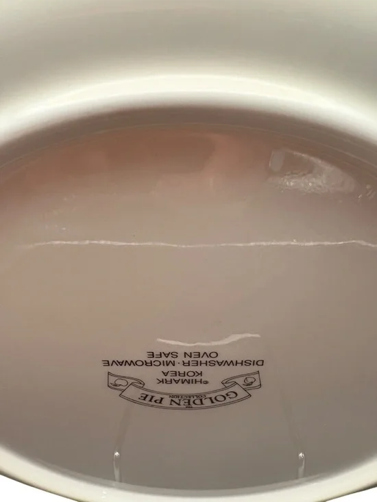 Vintage Ceramic Cherry Pie Plate Dish w/ Recipe Himark Golden Collection Korea - Picture 2 of 12